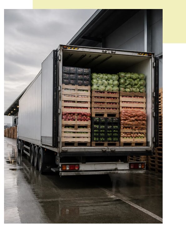 Перевозка плодоовощной продукции в Каменку по цене от 5058 р. | Агросервис-Кам